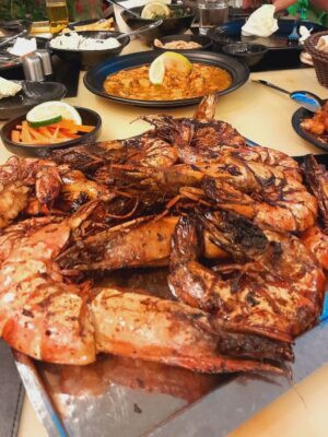 Les crevettes grillées